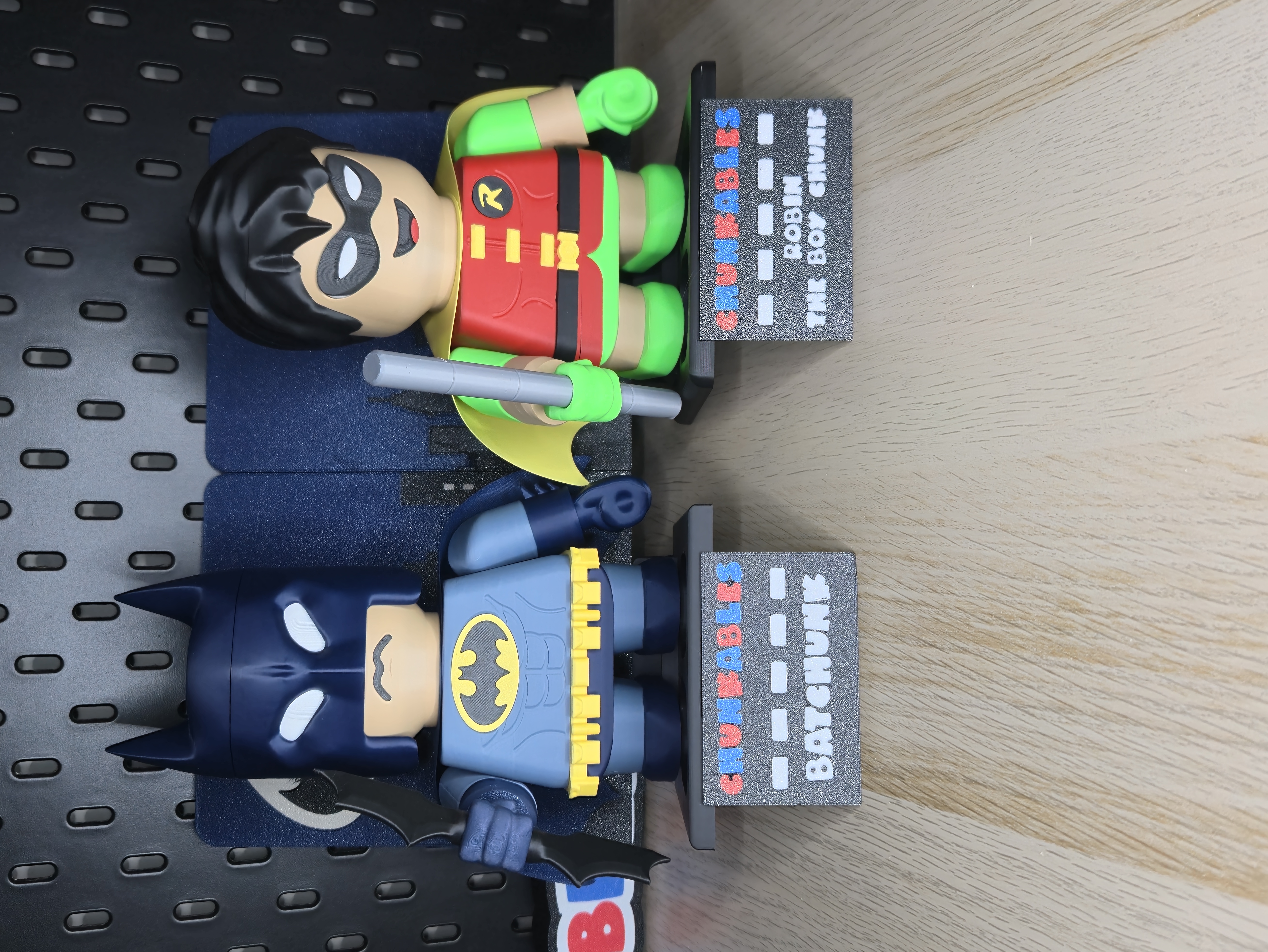 Batchunk and Robin Multicolor Nameplates and Backer 3d model