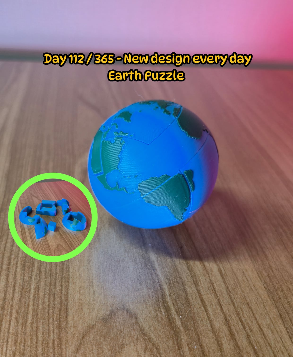 The Earth puzzle - 7 pieces 3d model