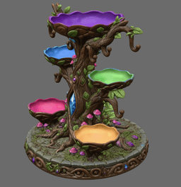 Enchanted Jewelry Tree Display STL File for 3D Print 3d model