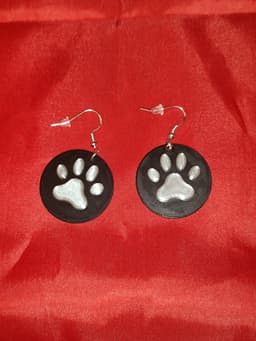 Pawprint Earrings 3d model