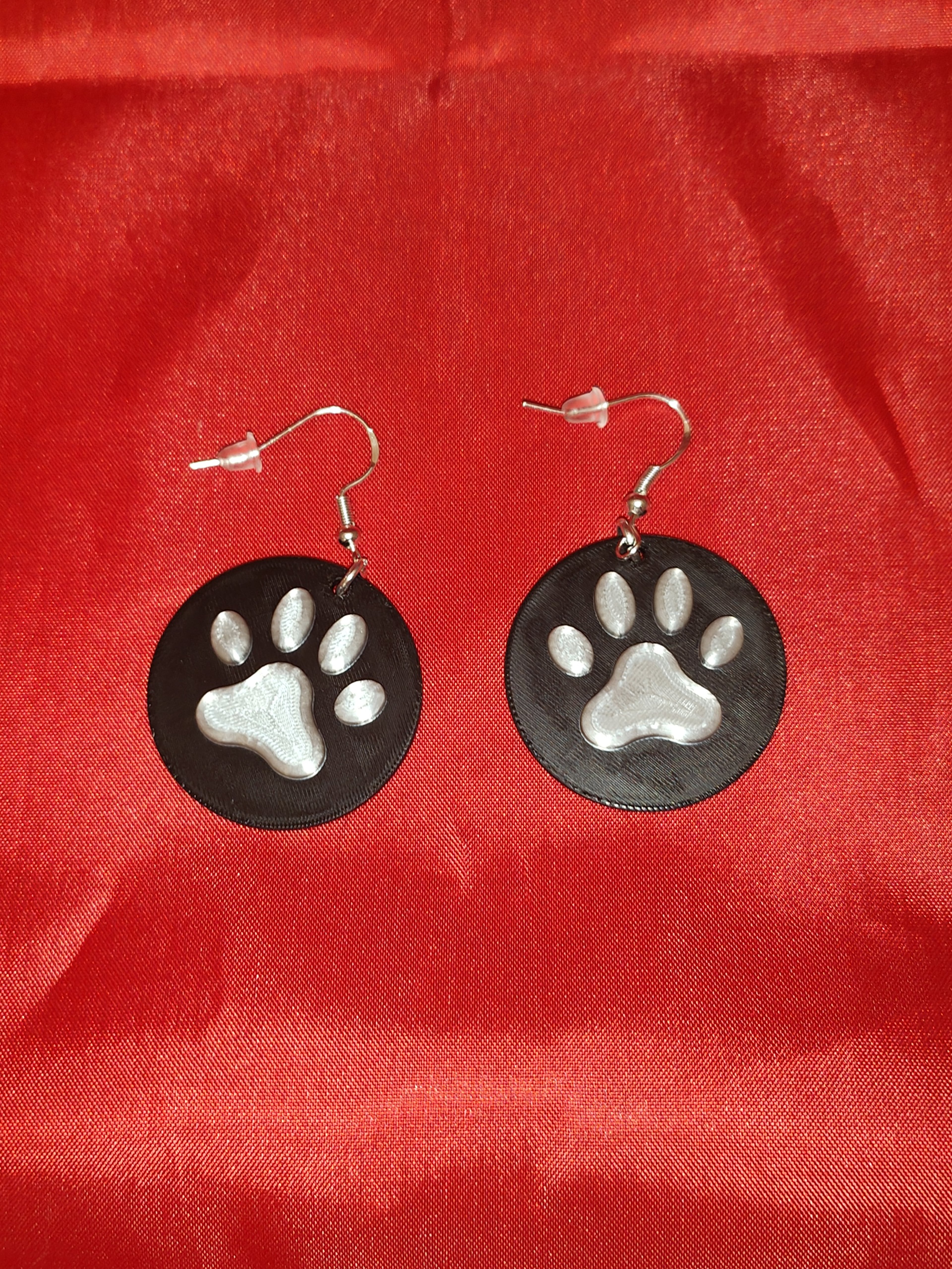 Pawprint Earrings 3d model