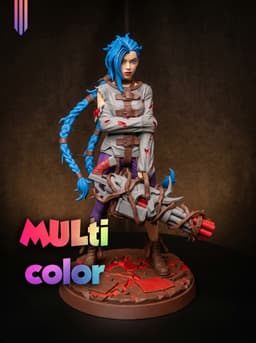 Jinx Full Figure 3MF | Gaming Multi-Color | CollectorStatue 3d model