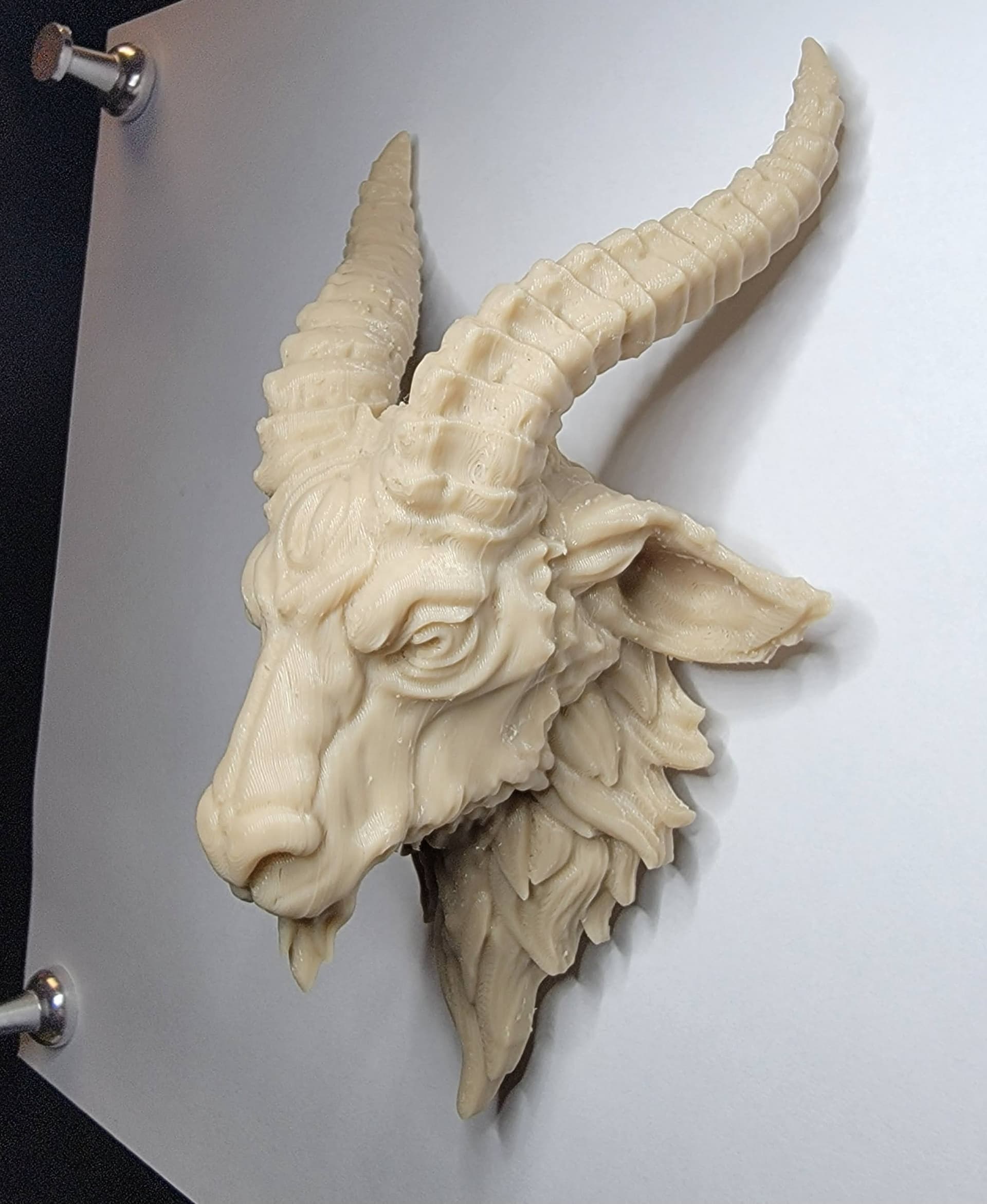 0.18 layer height, "Bone White" PLA.