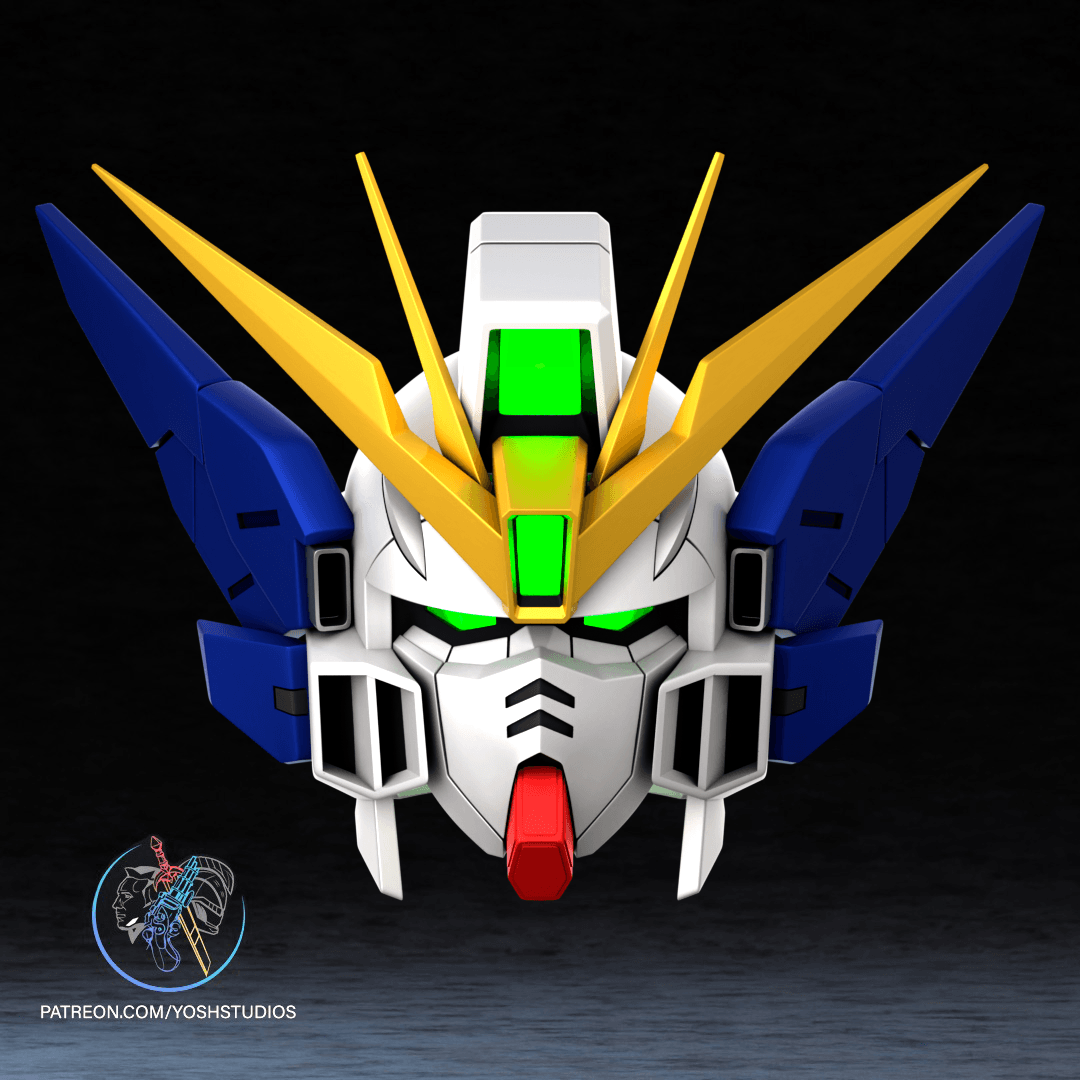 Wing Mecha Zero EW Helmet 3D Printer STL File 3d model