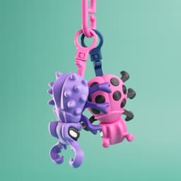 Blob Beetles - Mini Modular Art Toy with Log Container 3d model