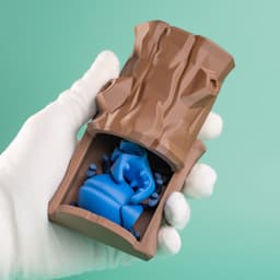 Blob Beetles - Mini Modular Art Toy with Log Container 3d model