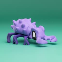Blob Beetles - Mini Modular Art Toy with Log Container 3d model