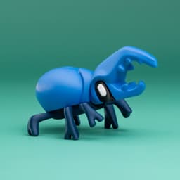 Blob Beetles - Mini Modular Art Toy with Log Container 3d model