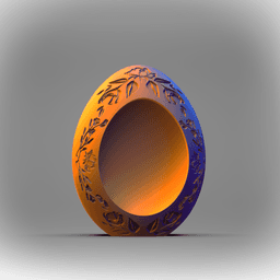 Floral Egg 2 -Open Tealight Cover 3d model