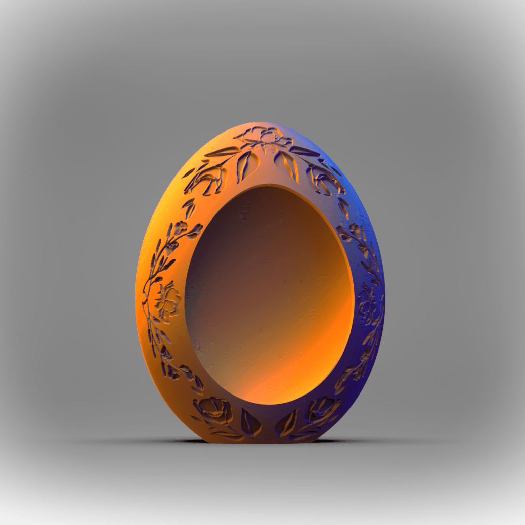 Floral Egg 2 -Open Tealight Cover 3d model