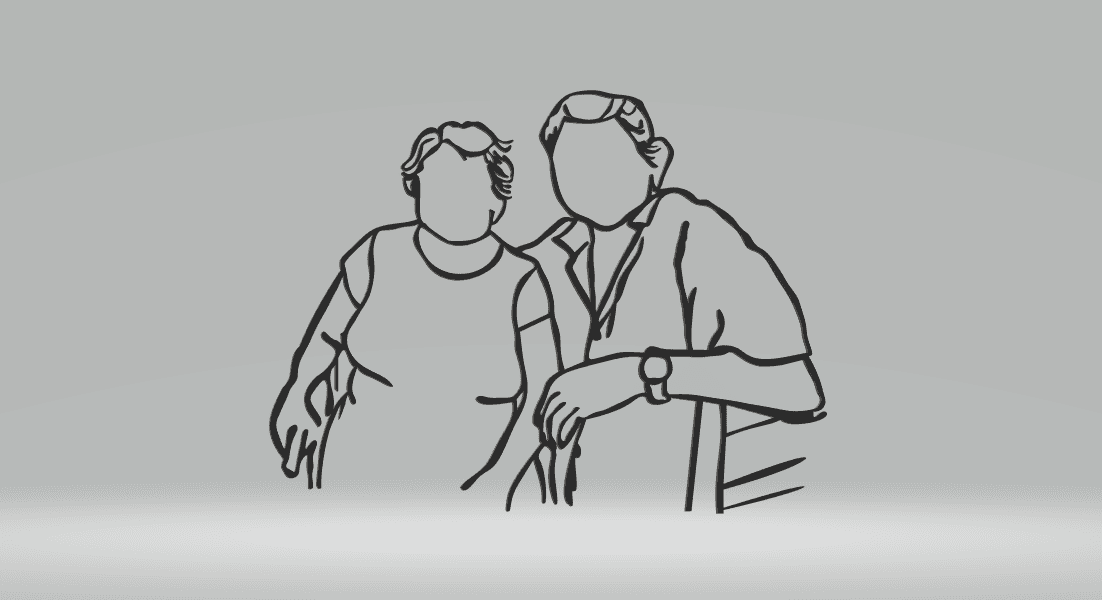Grandparents Line 2D Art Frame.stl 3d model
