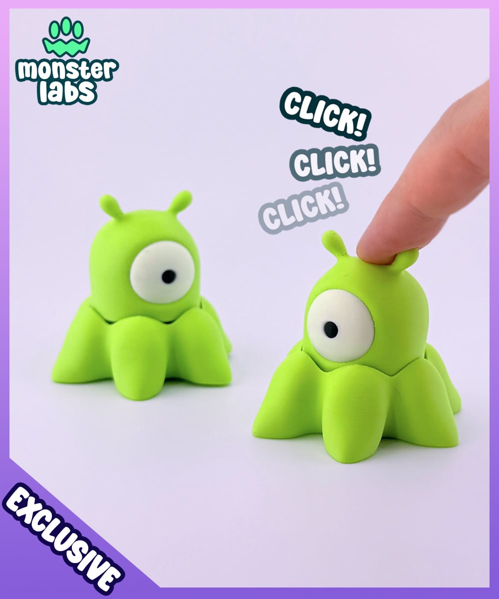 EXCLUSIVE: Alien Fidget Clicker Keychain 3d model