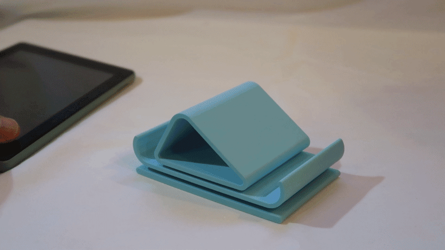 Sleek Geometric Stand for Phone or Small Tablet 3d model
