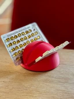Tabletop Vitamin Strip Holder 3d model