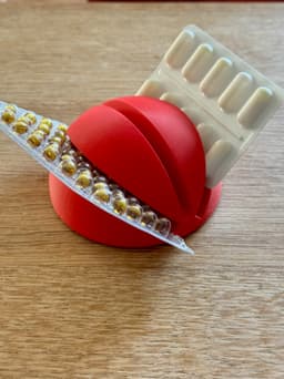 Tabletop Vitamin Strip Holder 3d model
