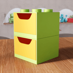 Modular Brick Toy Desktop Drawer Organizer 3d model