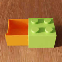 Modular Brick Toy Desktop Drawer Organizer 3d model