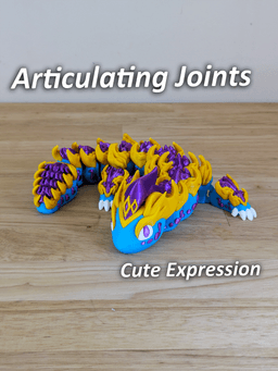 Bard Dragon - D&D Articulated Dragon Fidget Toy 3d model