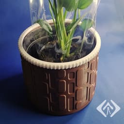 A modern, cylindrical pot cover 3d model