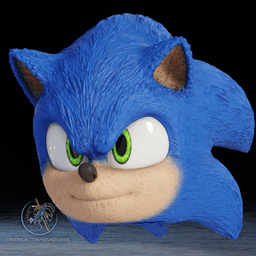 Sonic Movie Mask 3D Printer File STL 3d model