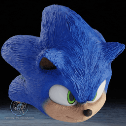 Sonic Movie Mask 3D Printer File STL 3d model