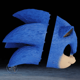 Sonic Movie Mask 3D Printer File STL 3d model