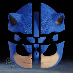 Sonic Movie Mask 3D Printer File STL 3d model