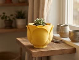Tulip Flower Pot - Decorative Petal Planter 3d model
