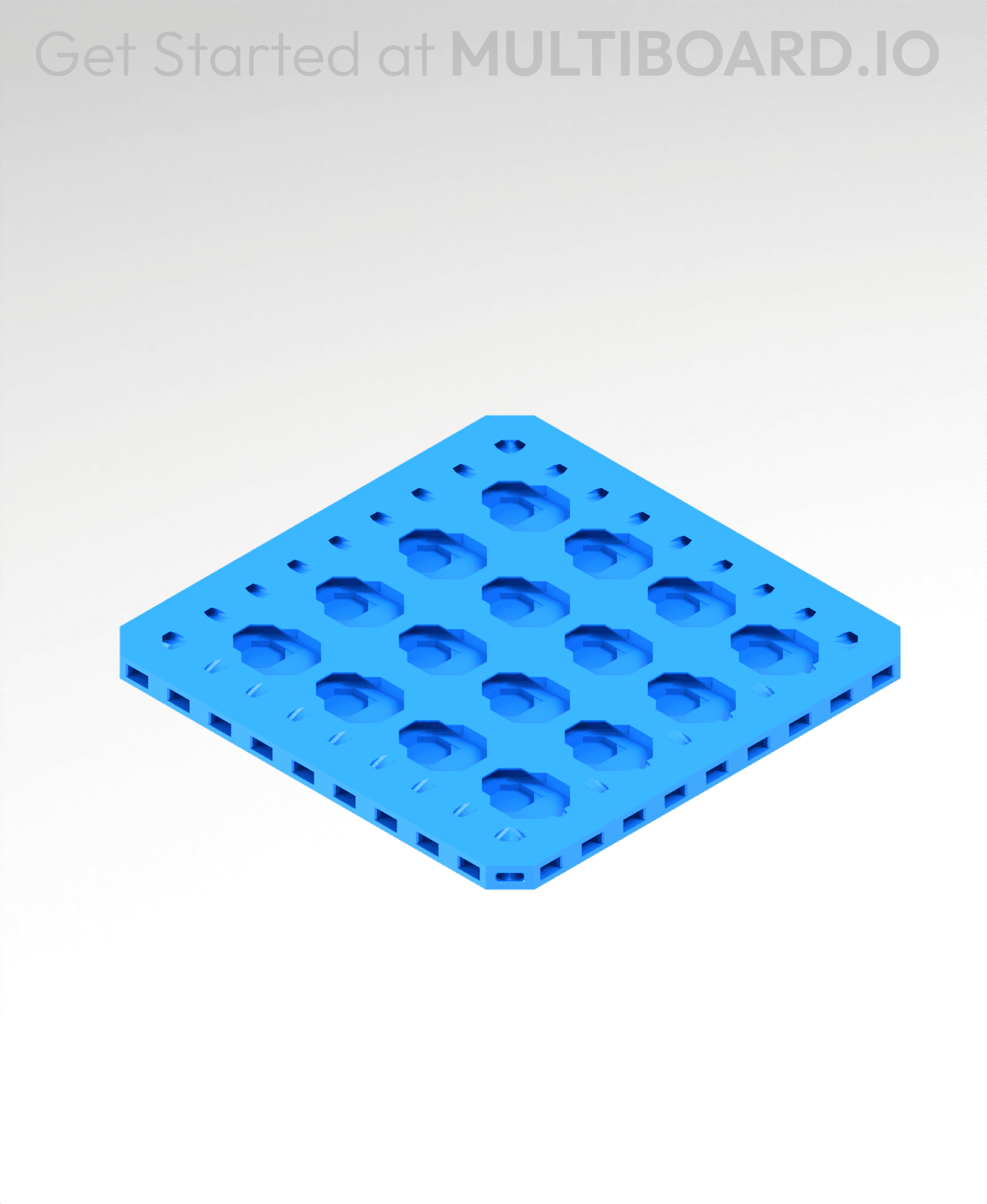5x5 MU - Point Hole MU - MultiBoard Plate 3d model