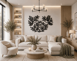 Hummingbird Floral 2D Wall Art Set 3d model