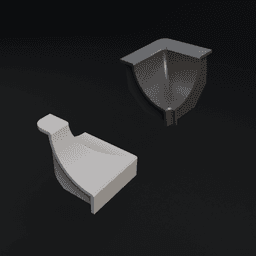 Inside corner moulding connector 3d model
