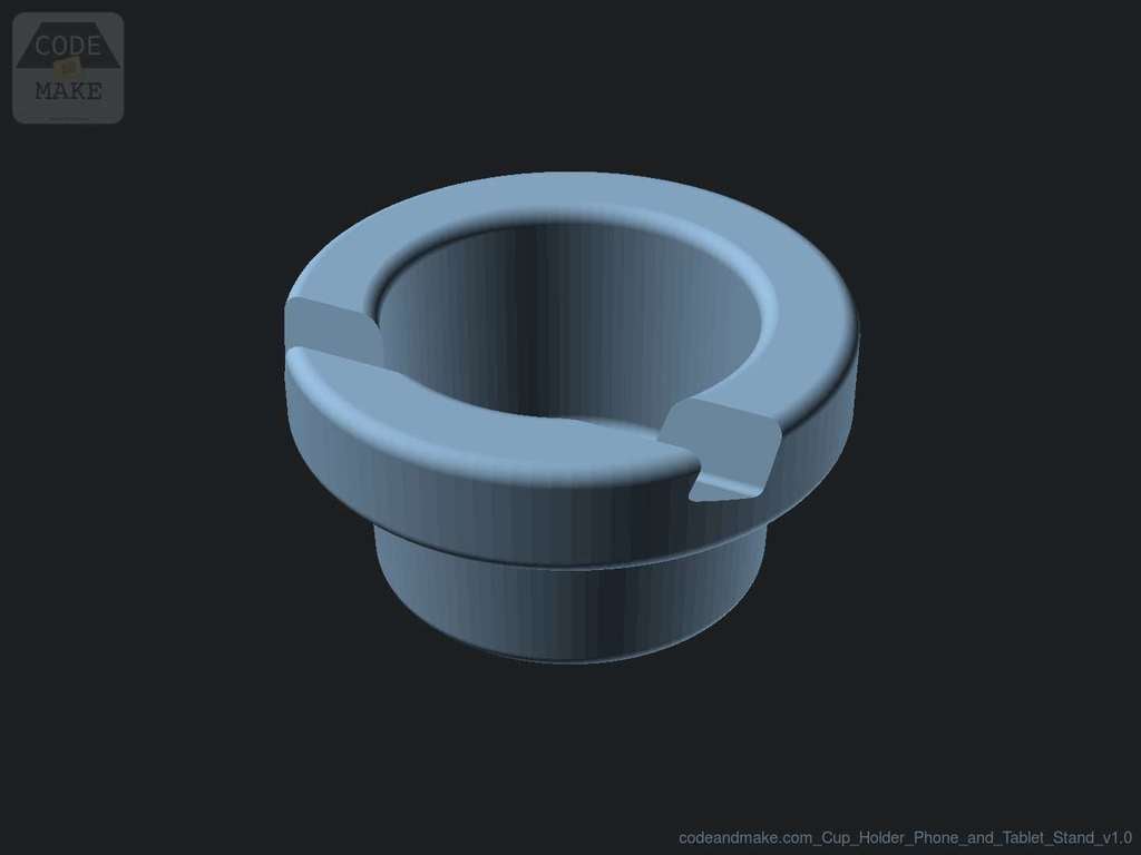 Cup Holder Phone and Tablet Stand 3d model