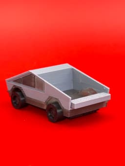Tesla Cybertruck Print & Assemble Kit With Working Wheels 3d model