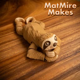 Sloth plus Tree display - Articulated Figure 3d model