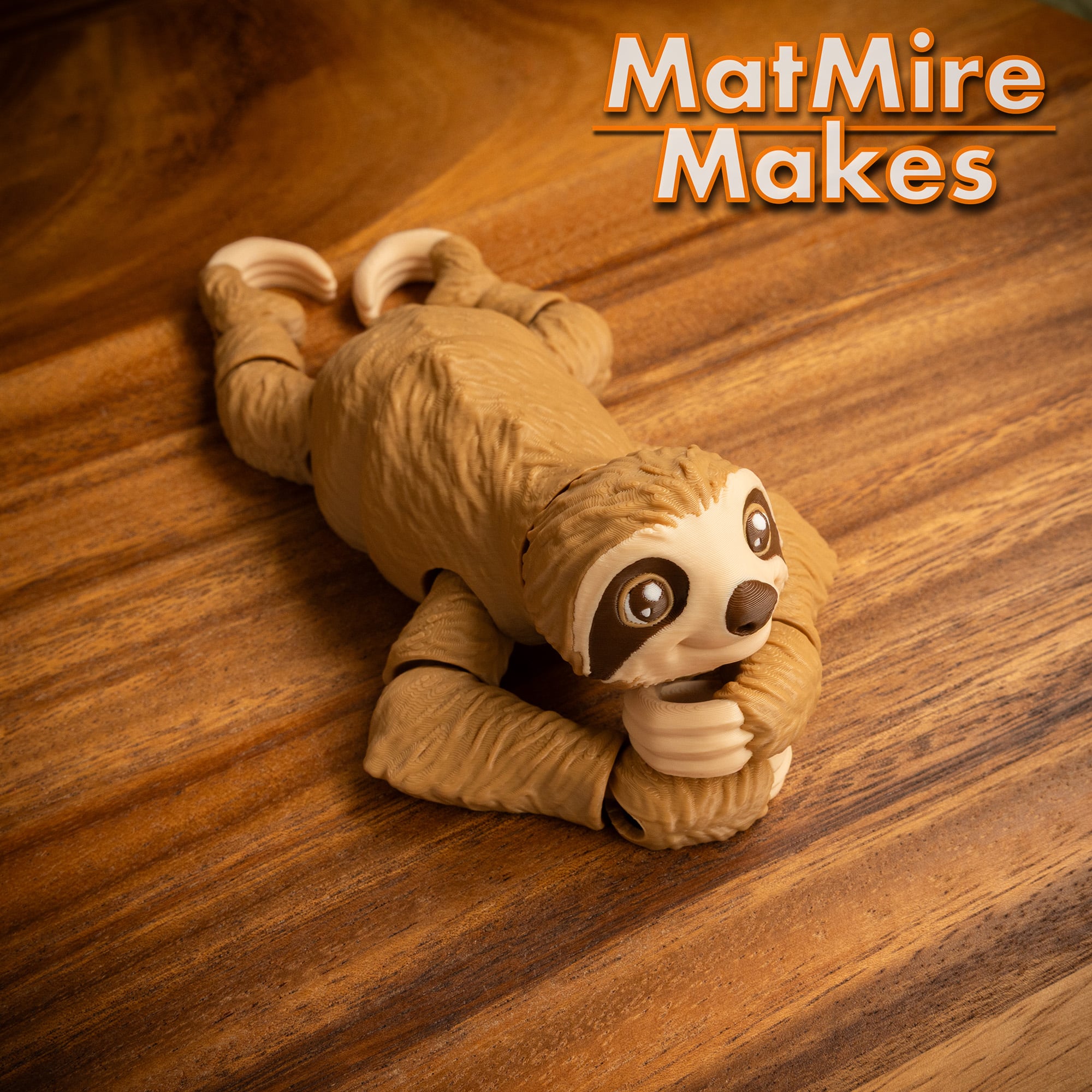 Sloth plus Tree display - Articulated Figure 3d model