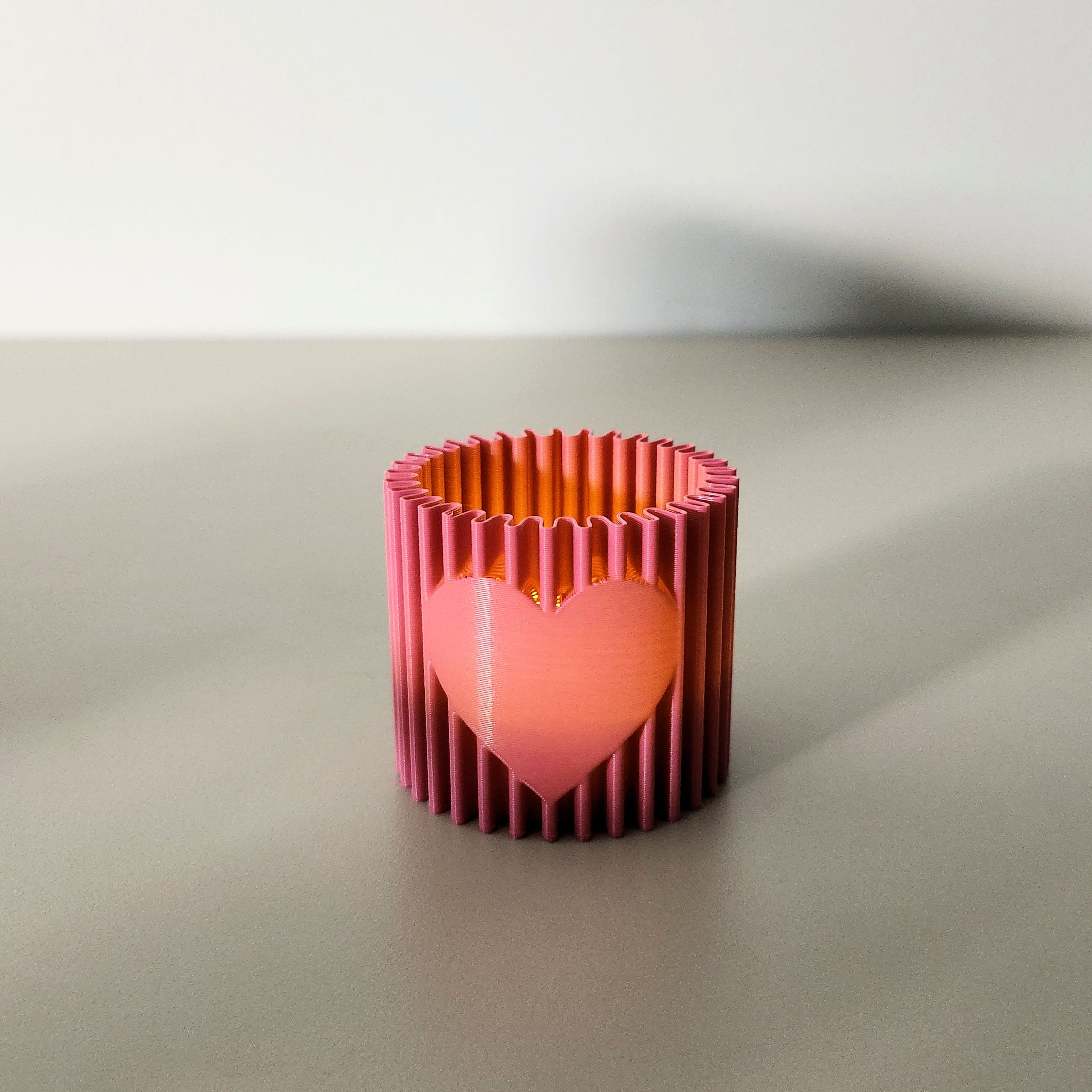 Corrugated Heart Tealight 3d model