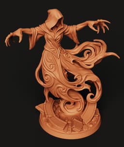 Spectral Wraith Ghost Statue | Gothic Fantasy Sculpture | Dark Art Decor 3d model
