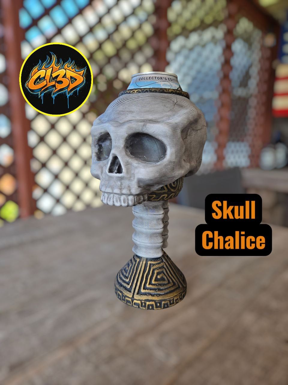 Skull Chalice Can Koozie 3d model