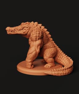 Crocodile Humanoid STL | Fantasy Monster 3D Print | RPG 3d model