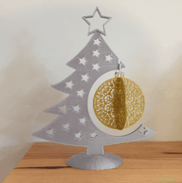 Intricate Bauble and Tree Christmas Decoration 3d model