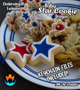 Baby Star Cookie Dragon 3d model
