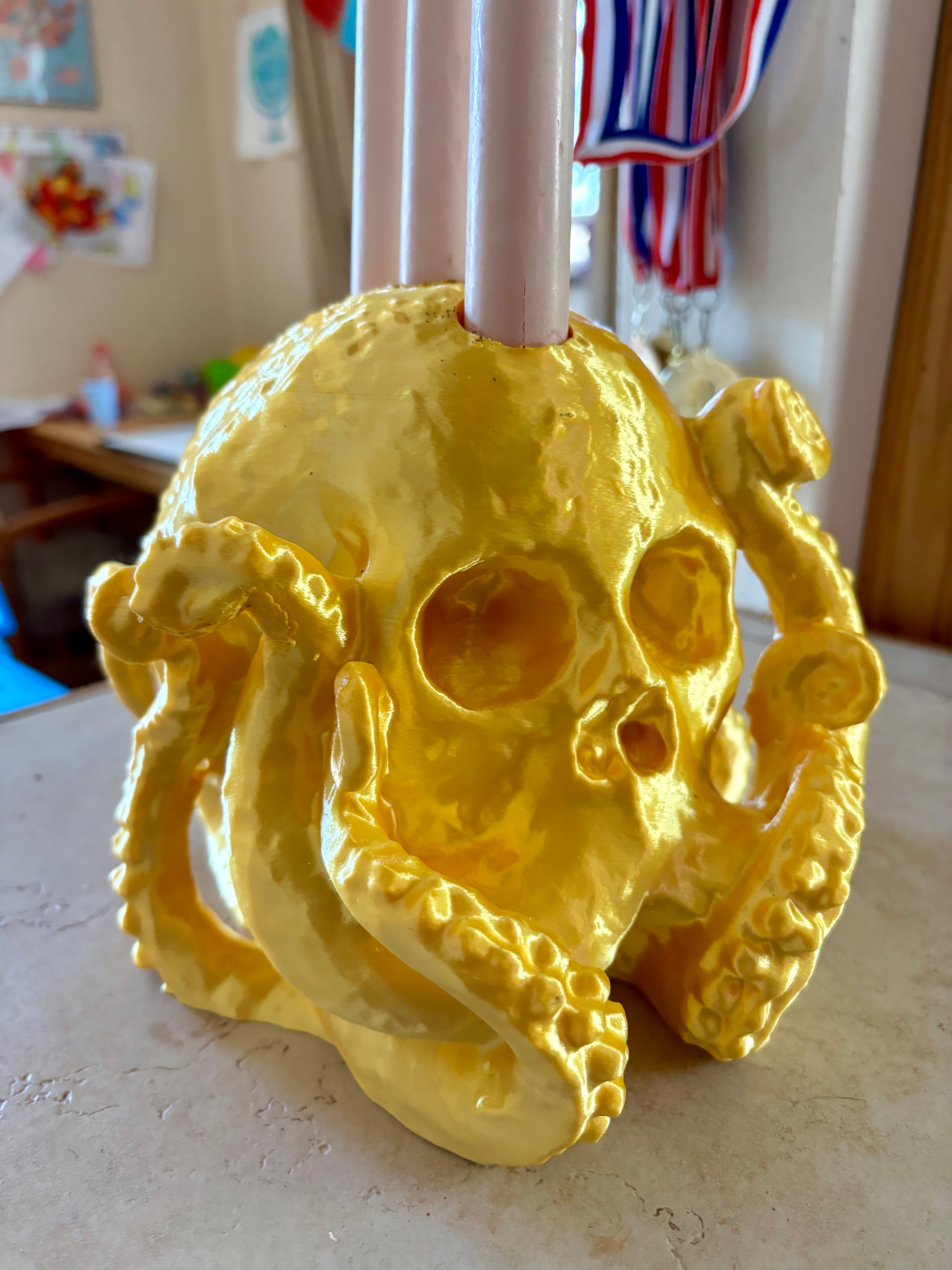 Octo Skull Candle Holder 3d model