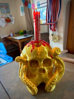 Octo Skull Candle Holder 3d model