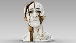 Kintsugi Portrait 3d model