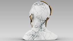 Kintsugi Portrait 3d model