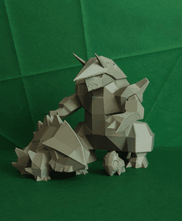 Aggron Low Poly Pokemon 3d model