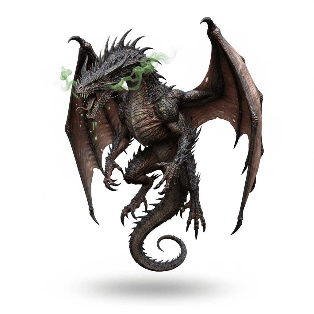 Fantasy Creature : Poison Dragon Toxic Creature Monster 3d model
