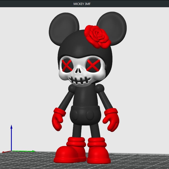 HAKKOWEEN SKULL MICKEY 3d model