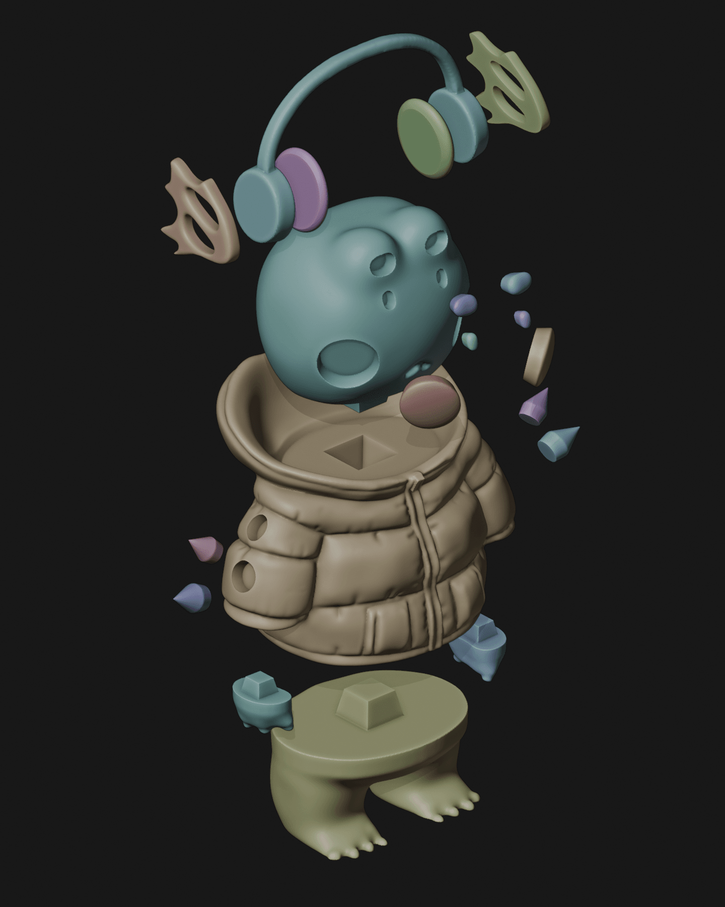 Tod the Frog 3d model