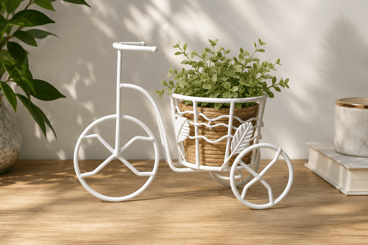 Decorative Bicycle Planter STL | Vintage Tricycle Plant Holder | Flower Basket 3D Print File | Cotta 3d model